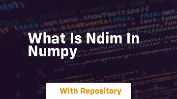 what is ndim in numpy