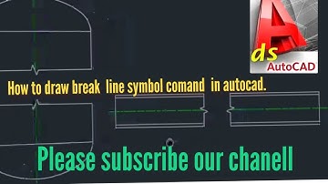 how to create break line symbol in  Auto Cad || break line symbol||