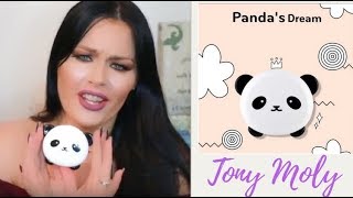 TRYING OUT PANDA MAKEUP! FIRST IMPRESSIONS KOREAN MAKEUP HAUL! TONY MOLY