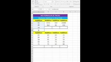 Multiple Addition in Excel #youtubeshorts #exceltech #excel #exceltips #exceltricks