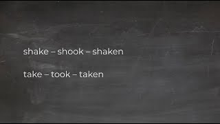 English irregular verbs – shake, take