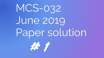 Difference Data hiding & Encapsulation|| IGNOU MCA MCS 032 June 2019 solved question paper || PART 1