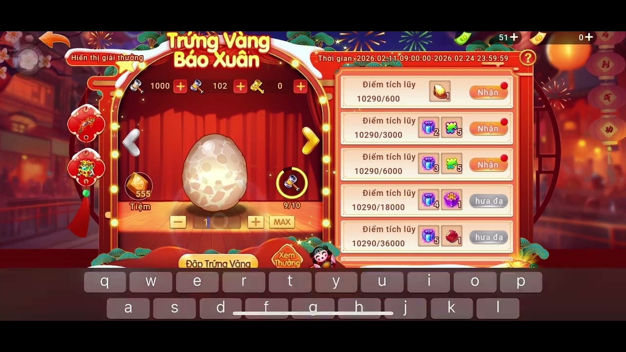 Gunny origin : Test sự kiện TẾT đập trứng vàng và cái kết ! Rổ táo tàu 