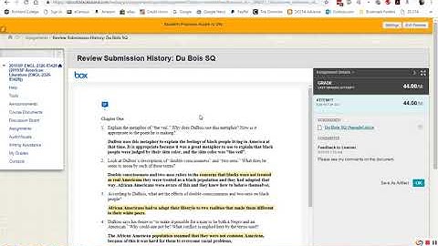 Comments on Assignments in Blackboard
