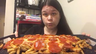 (ASMR)PIZZA FRIES 🍟 INSPIRED BY @theasmrbro MUKBANG!! #foodie ,#subscribe ,#joinme