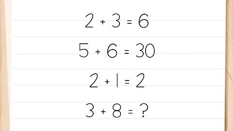 Brain Test Level 32 2+3=6 5+6=30