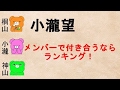 【メンバーで付き合うならランキング!文字起こし】小瀧望『1位�