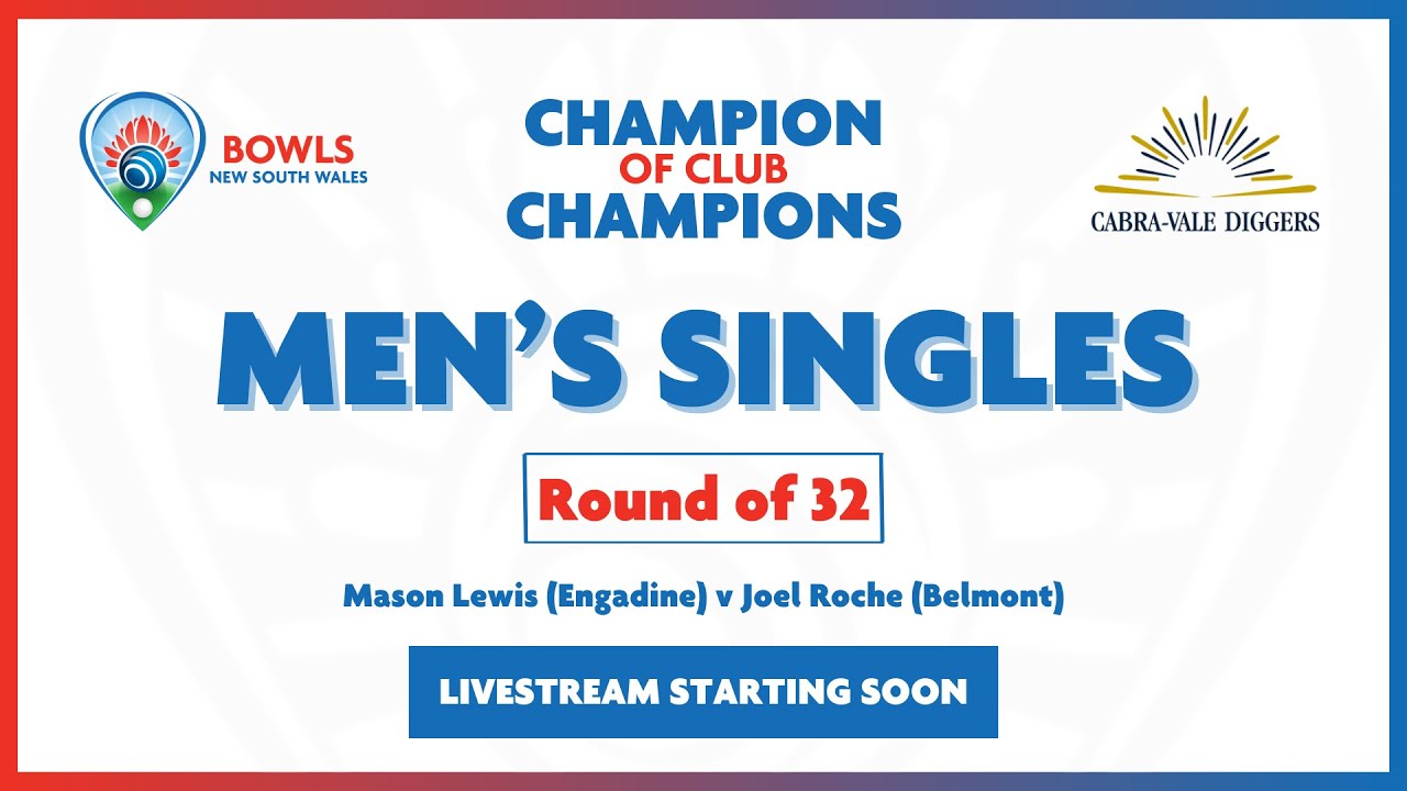 Champion of Club Champion Singles - 📺 LIVE | Men's Singles (Round of 32)