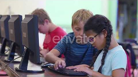 Students in school classroom using computers | Stock Footage - Envato elements