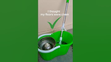 Try the deep-cleaning Tismine spin mop and bucket system with machine washable microfiber mop head