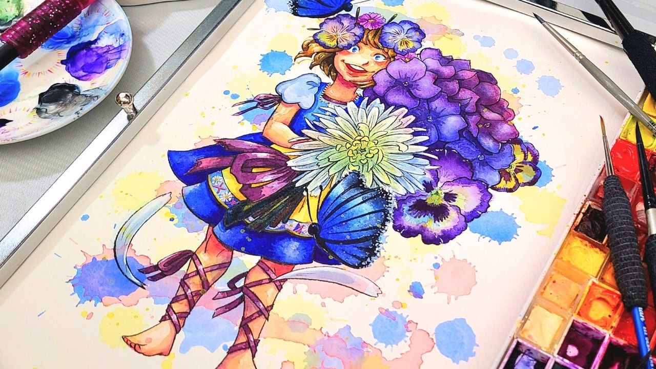Adding Splatters- How to Punch Your Watercolor-A Fun & Easy Technique ...
