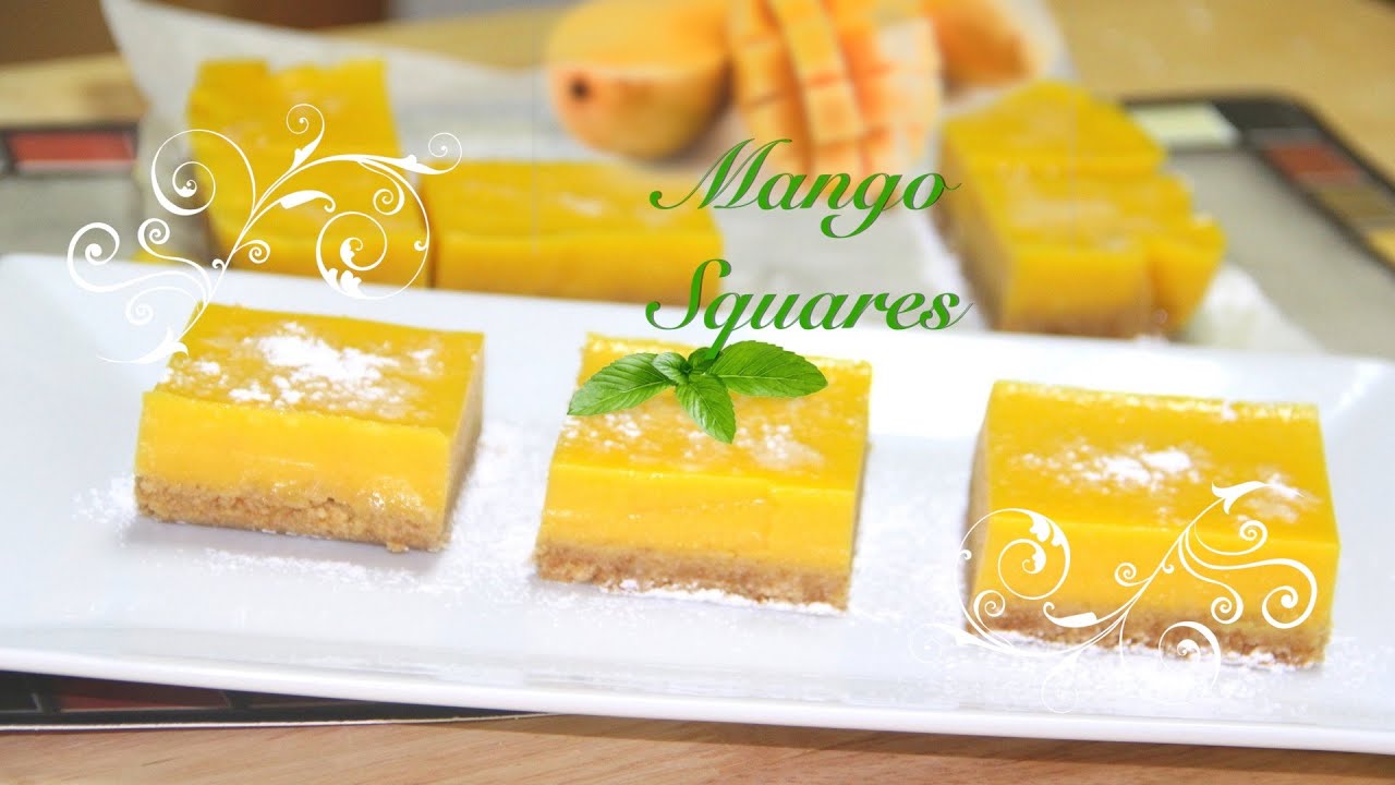 Mango Bars or Squares Video Recipe by Bhavnas | Bhavna