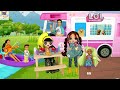 OMG Lonestar LOL Family & Baby Camping Trip Routine in Barbie Camper Fishing Adventure & Lost Dog!