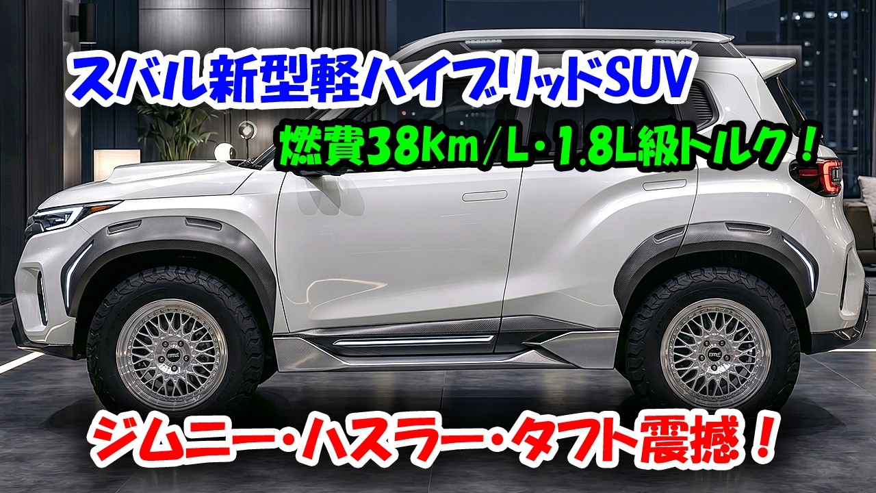 ２０２７スバル新型軽ハイブリッドSUV異次元の走り！ガソリン代が今の半分に、250万円でも大バーゲン！