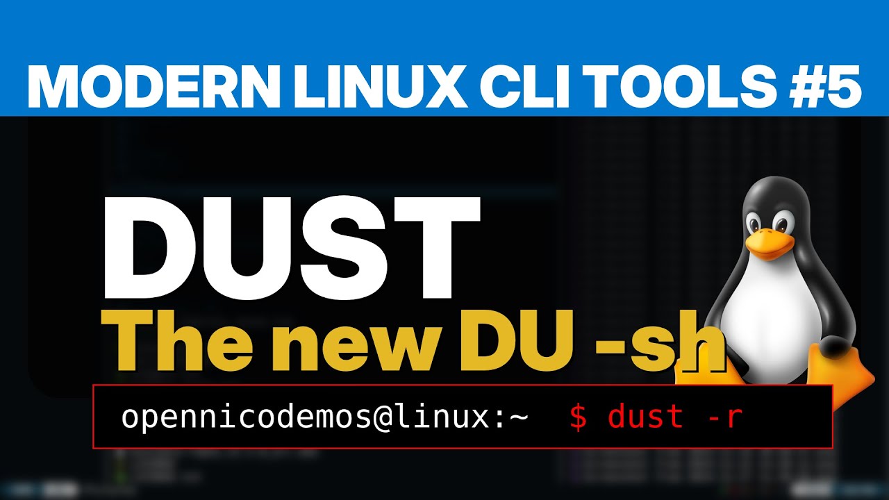Modern Linux CLI Tools #5: DUST, the new DU -sh - YouTube