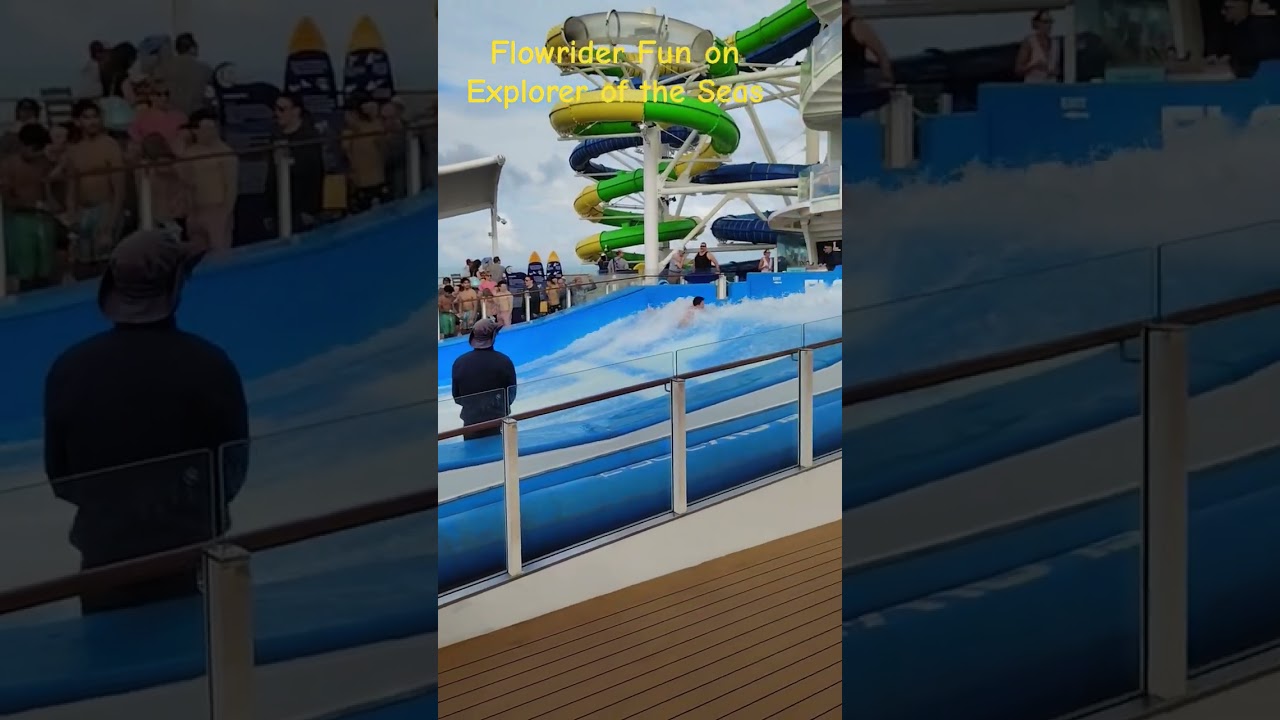 #flowrider #wipeout #exploreroftheseas #cruise #royalcaribbean #travel #surf #cruiseship #familyfun