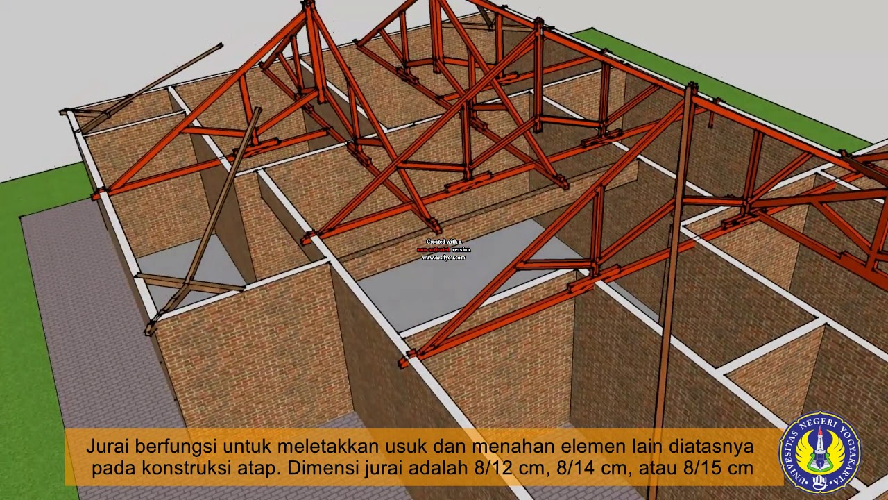 Konstruksi Atap  bagian Jurai  YouTube