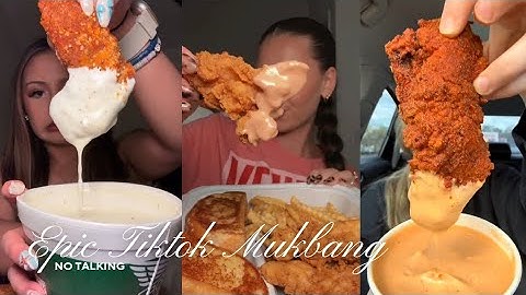 📦🔥 No Talking TikTok Mukbang Compilation | Wingstop, Dave’s Hot Chicken, Chipotle & More!