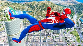 GTA 5 Spiderman Ragdolls Jumps/Fails Compilation With GTA AMAZING Part 86 (Crazy Ragdolls)