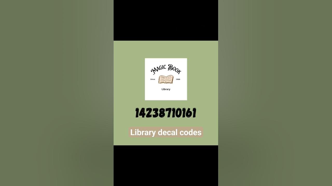 Library decal codes #roblox #bloxburg #decals 