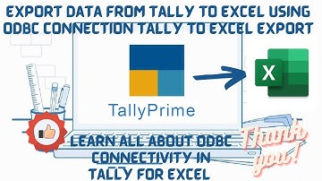 How to Export Data from Tally to Excel using ODBC Connection lTally To Excel Export&Power Query Code