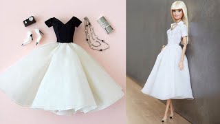 5 DIY Barbie Dresses 👗 Making Easy No Sew Clothes for Barbies 👗 Barbie Doll Hacks