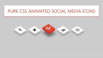 Pure Css Animated Social Media Icons
