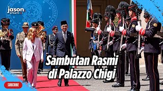 PM Anwar Ibrahim diberi sambutan rasmi oleh PM Itali, Giorgia Meloni di Palazzo Chigi, Rom, Itali