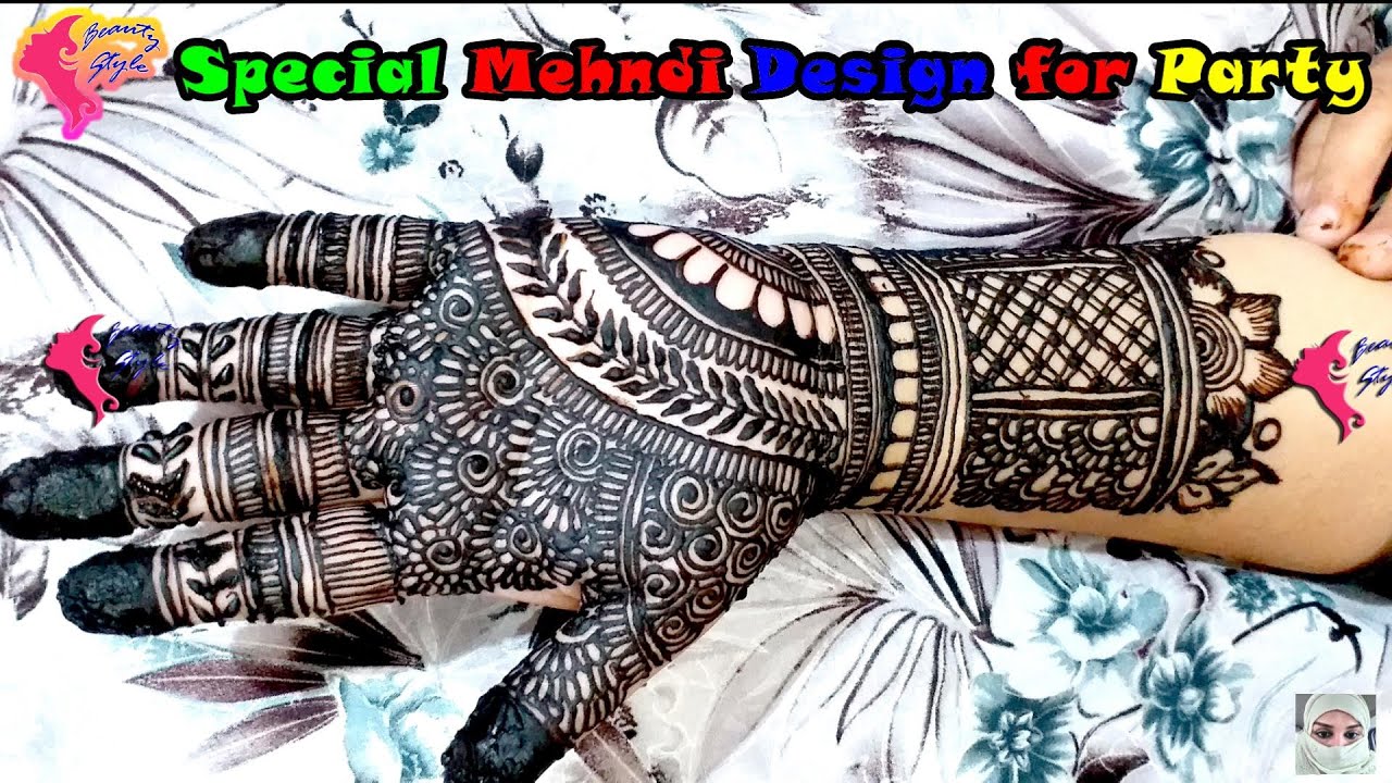 Special Mehndi Design for Party Bridal Bharwa Mehndi Designs