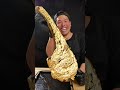 40M followers on TikTok🎉 Golden Tomahawk Steak 🥩✨️ #shorts