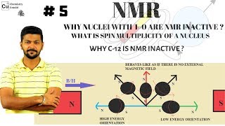 NMR SPECTROSCOPY -05 || SPIN MULTIPLICITY OF NUCLEI || WHY NUCLEI WITH I = 0 ARE NMR INACTIVE.