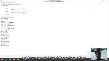 STRUKTUR PERCABANGAN IF THEN ELSE PADA BAHASA ASSEMBLY