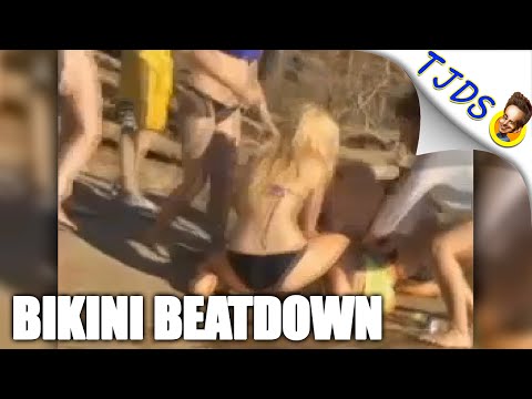 Almost Naked Girls Gang Up In Brutal Bikini Beating