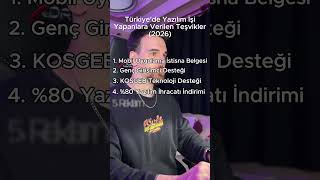 Yazılımcı Teşvikleri Açıklamada!