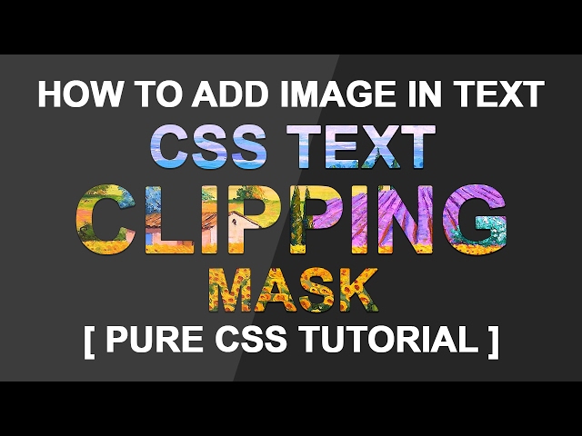 Clip In CSS - Text Clipping Mask Tutorial - Plz SUBSCRIBE Us For Daily YouTube