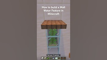 How to build a Wall Water Feature in Minecraft #minecraft #tutorial #starforge #gaming #shorts
