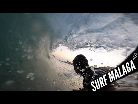 Un LEVANTE de IMPROVISTO [Go Pro 8] | Surf Málaga