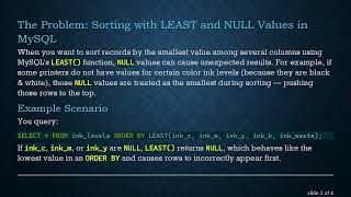 How to Use ORDER BY LEAST in MySQL While Ignoring NULL Values