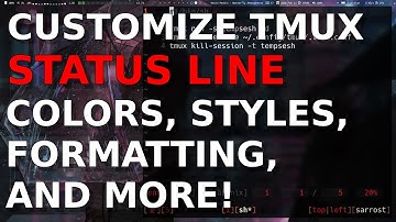 Customizing tmux status line (styles, formats, and more)