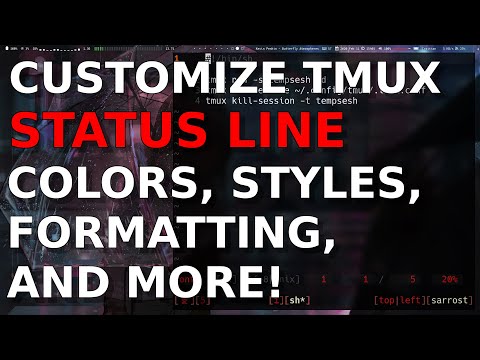 Customizing tmux status line (styles, formats, and more)