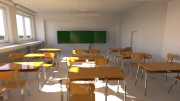 Redshift classroom benchmark animation test