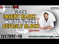 LECTURE- 16 || AUTOCAD TUTORIAL FOR MECH, CIVIL, ELEC &amp; ARCH | BLOCK, INSERT, WRITE &amp; DEFAULT BLOCK