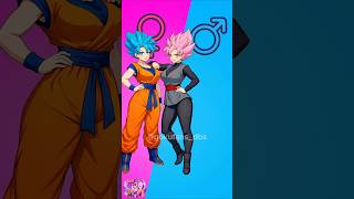 Dragon ball Male Swap Female character #shorts #dbs #goku #dragonball