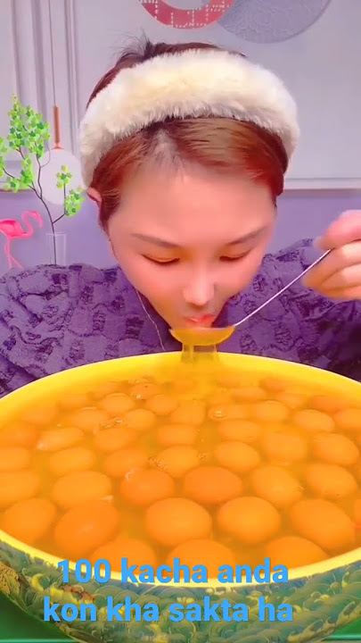 100 eggs kacha anda kon kha sakta hai #viralgirl