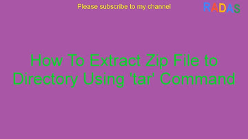 How To Extract Zip File to Directory Using 