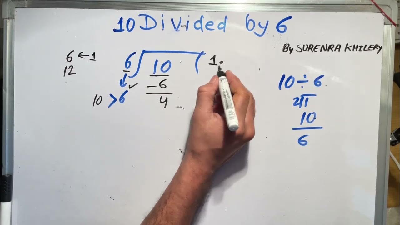 10 Divided by 6 divide kaise karte hain bhag karna sikhe in Hindi by Surendra Khilery YouTube