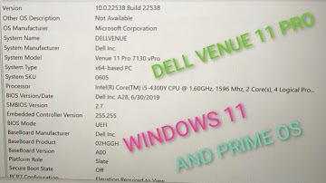 Dell Venue 11 dual boot Windows 11 and Prime OS