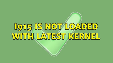 i915 is not loaded with latest kernel