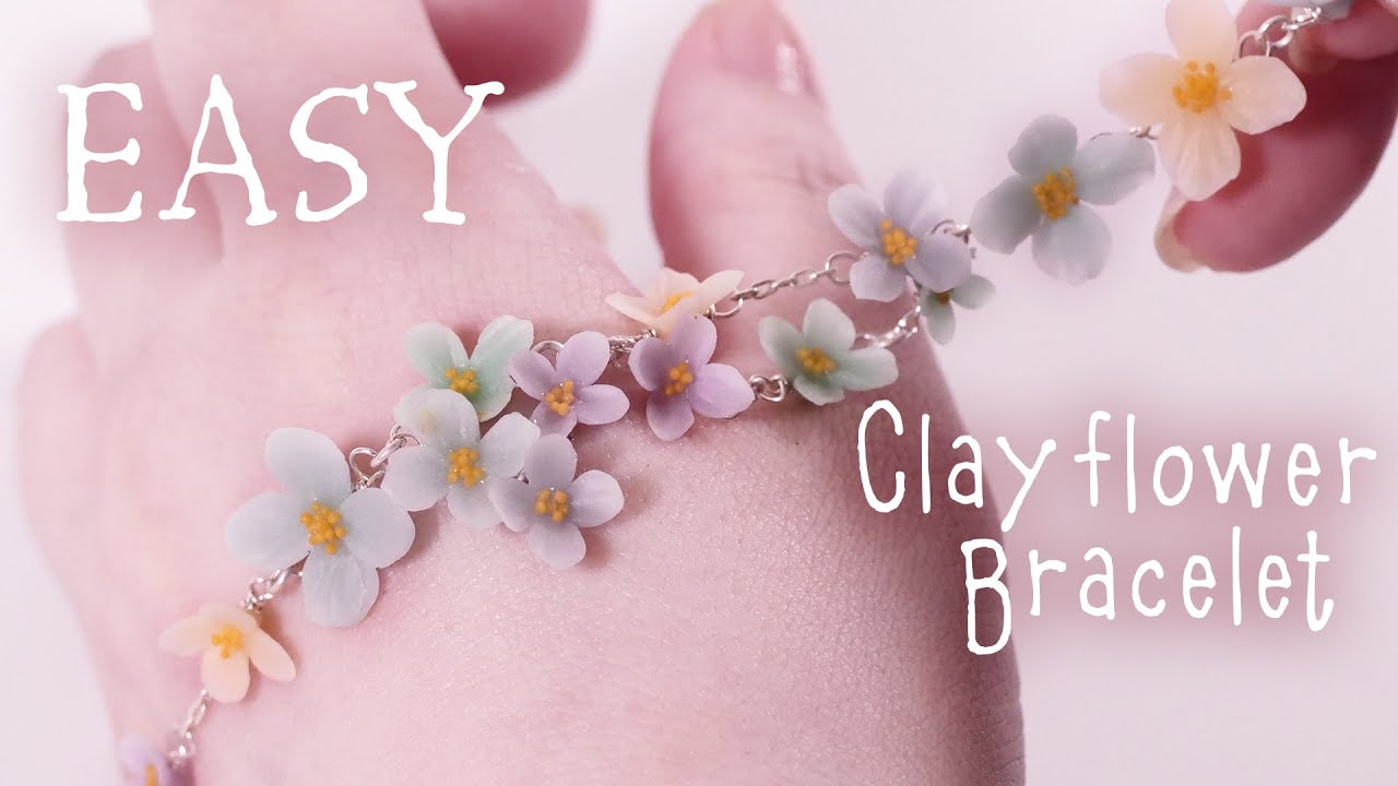 [Смоляная глина] Простой браслет из цветочков своими руками, который идеально подходит для лета