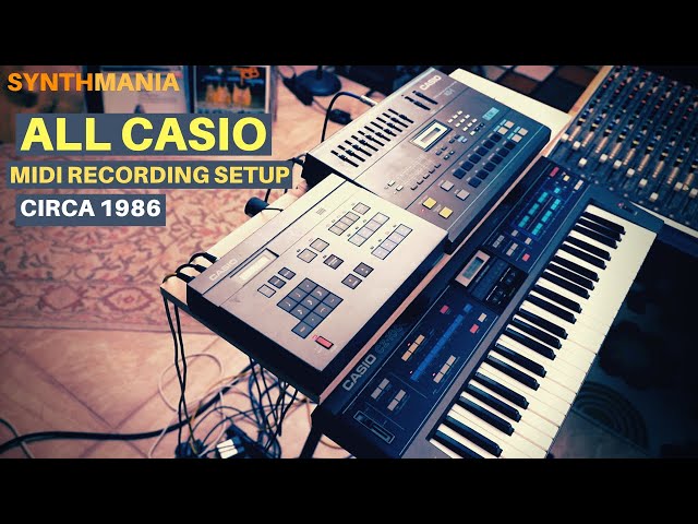 CASIO レジスター CE-2000 All Casio MIDI recording setup circa 1986 - Casio SZ-1, CZ-1000